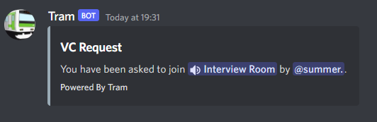 Image of a DM sent by the bot