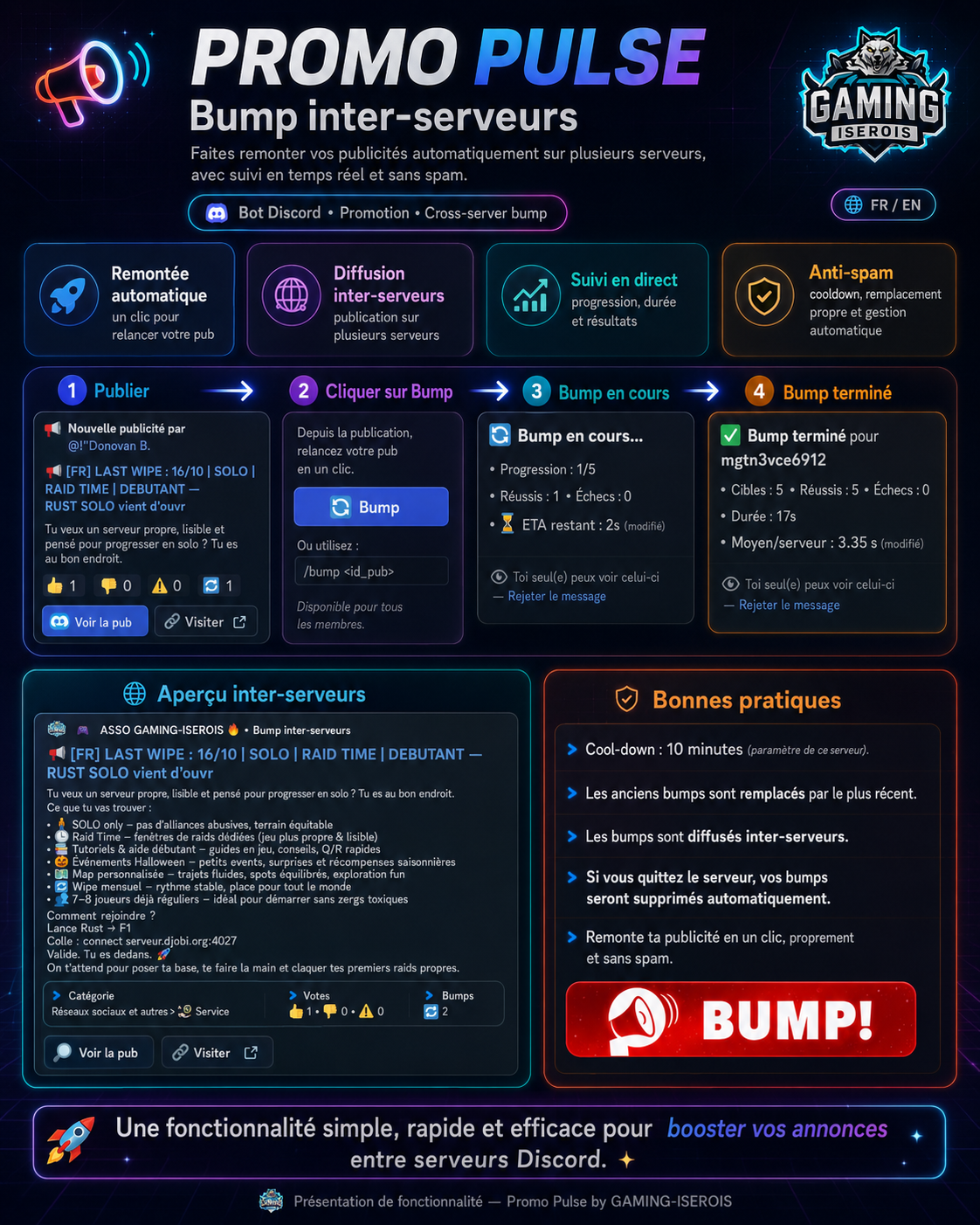 Bump inter-serveurs