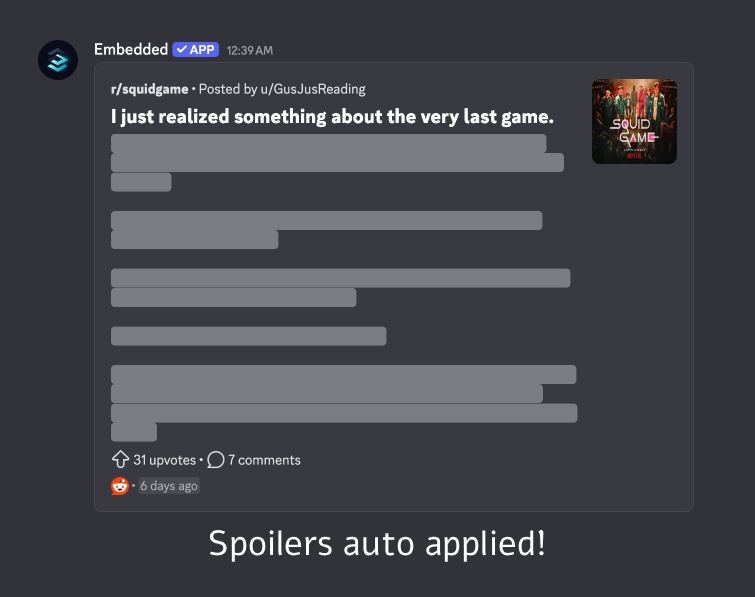 Spoiler filter