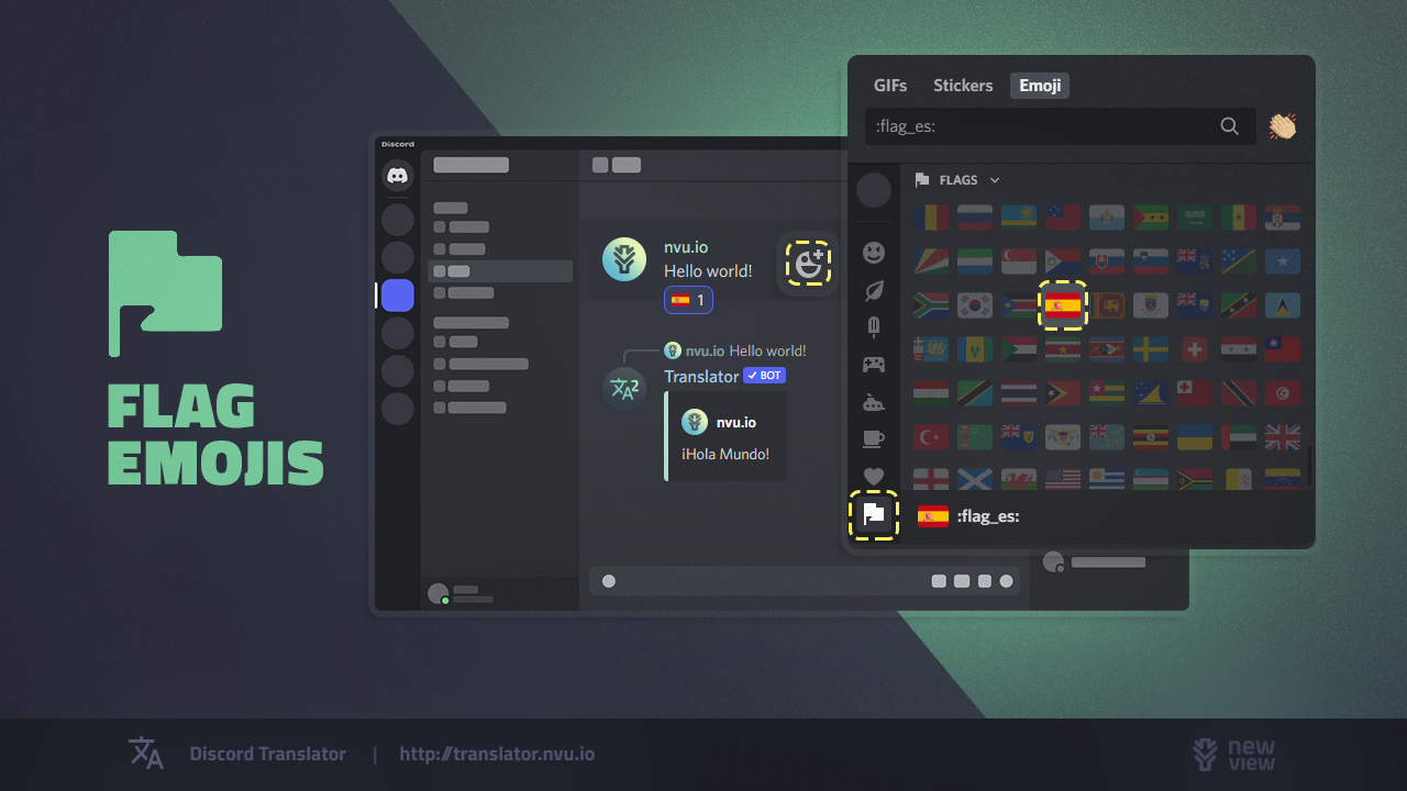 Translate with Flag Emojis