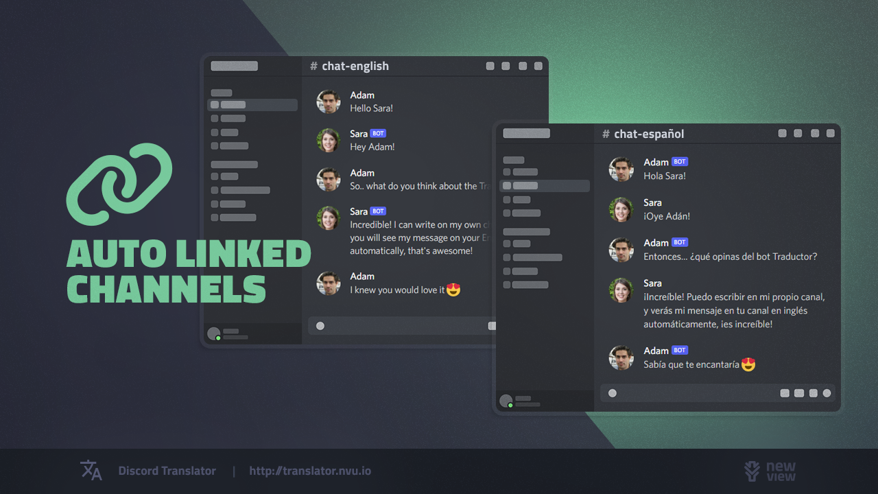 Automatic translation in linked channels