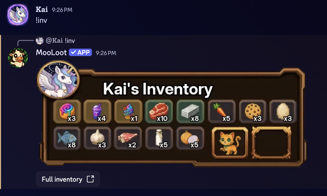 Inventory UI