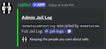 Admin Jail Log Screenshot Example