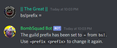 Changing prefix