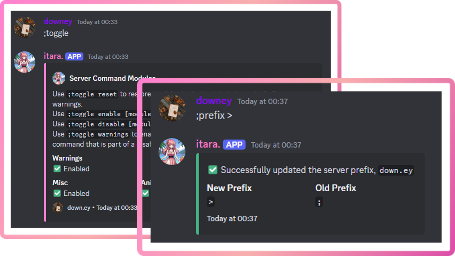 Customize iTara in seconds.