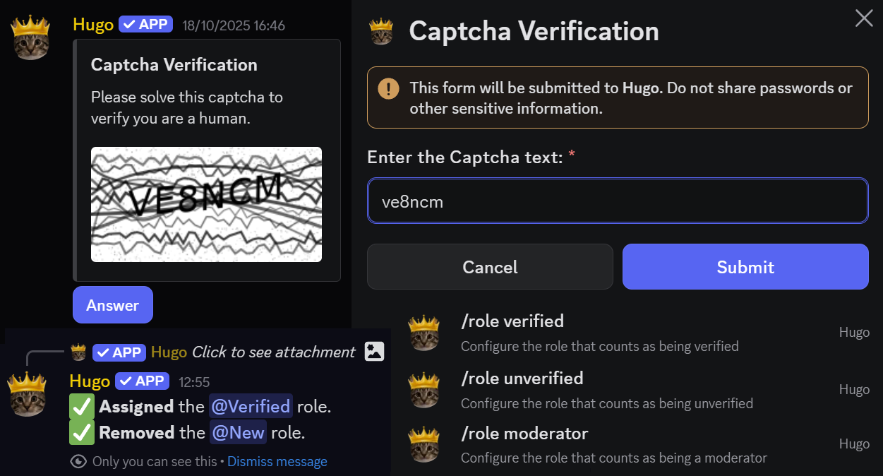 Captcha showcase