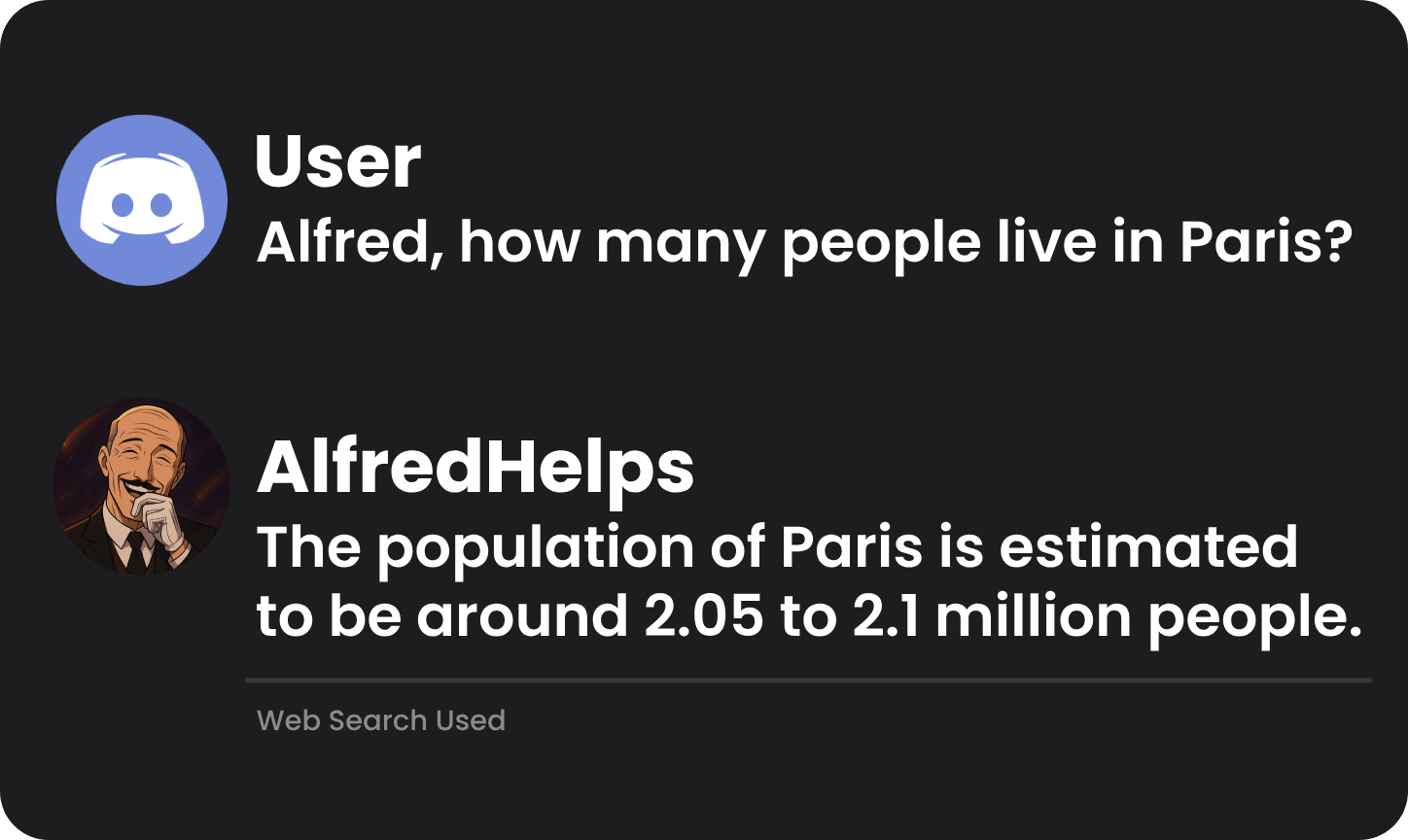 Image of a chat with AlfredHelps