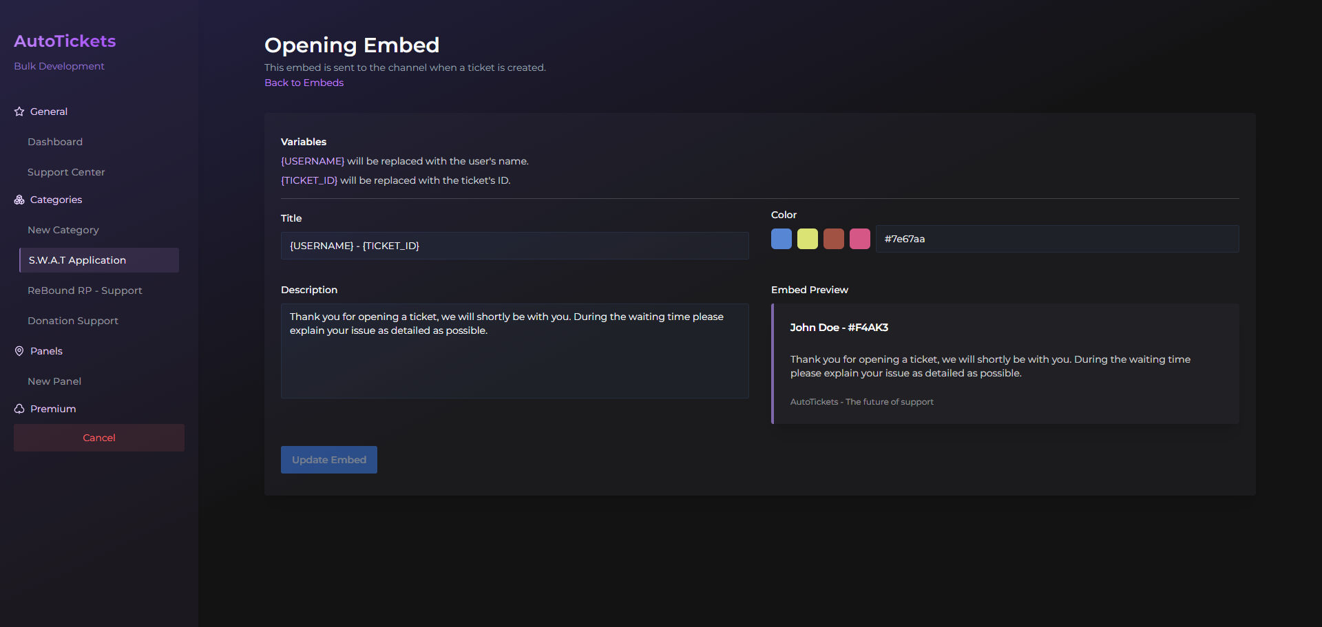 Embed Page