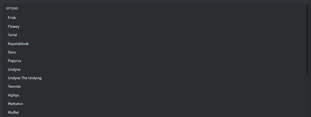 undertale charlist 1