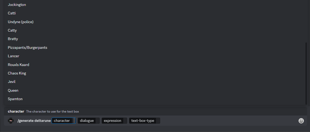 deltarune charlist 2