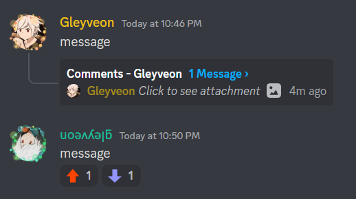 Threads and upvotes/downvotes