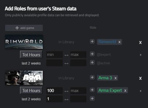 AppBot Steam API integration panel