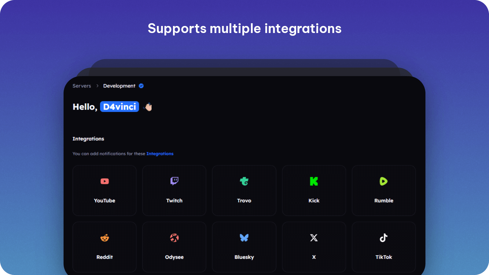 Notify Integrations
