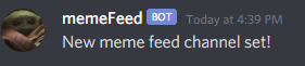 setting a new memeFeed channel