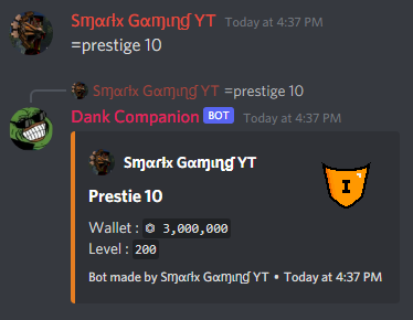 Prestige Calculator