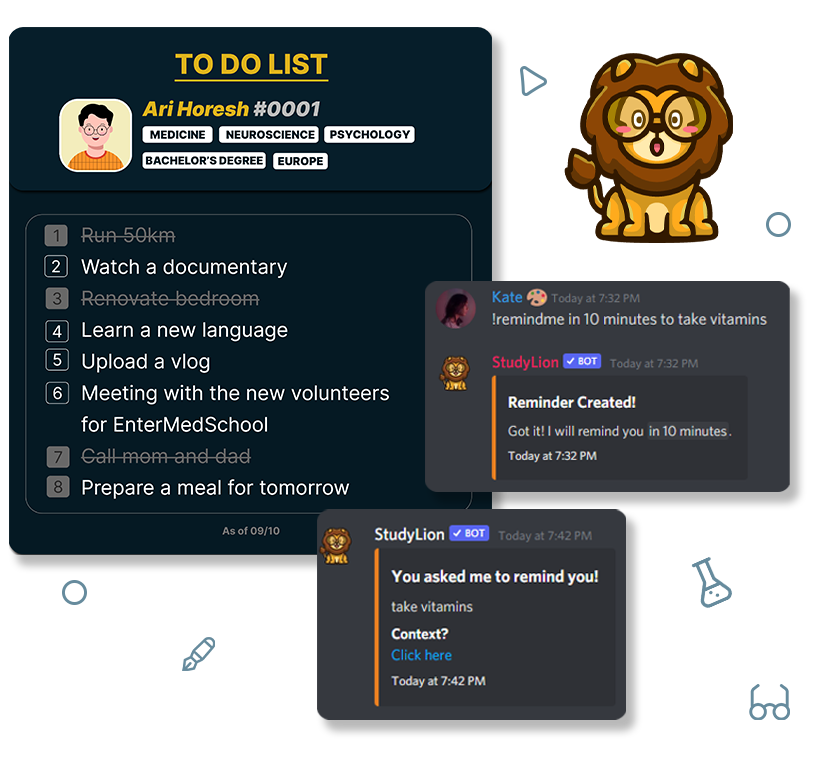 discord bot to do lists and reminders