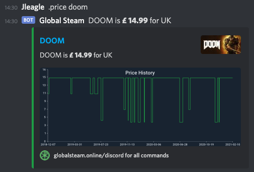 Global Steam Discord Bot