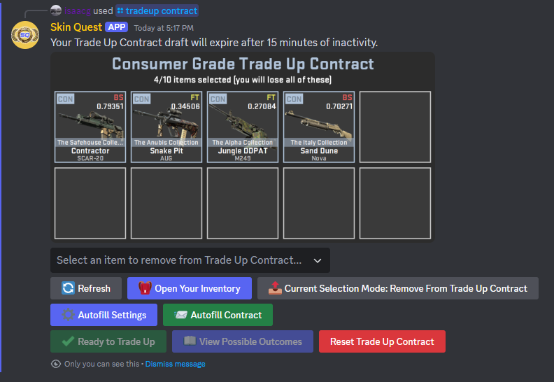 Creating a Trade Up Contract