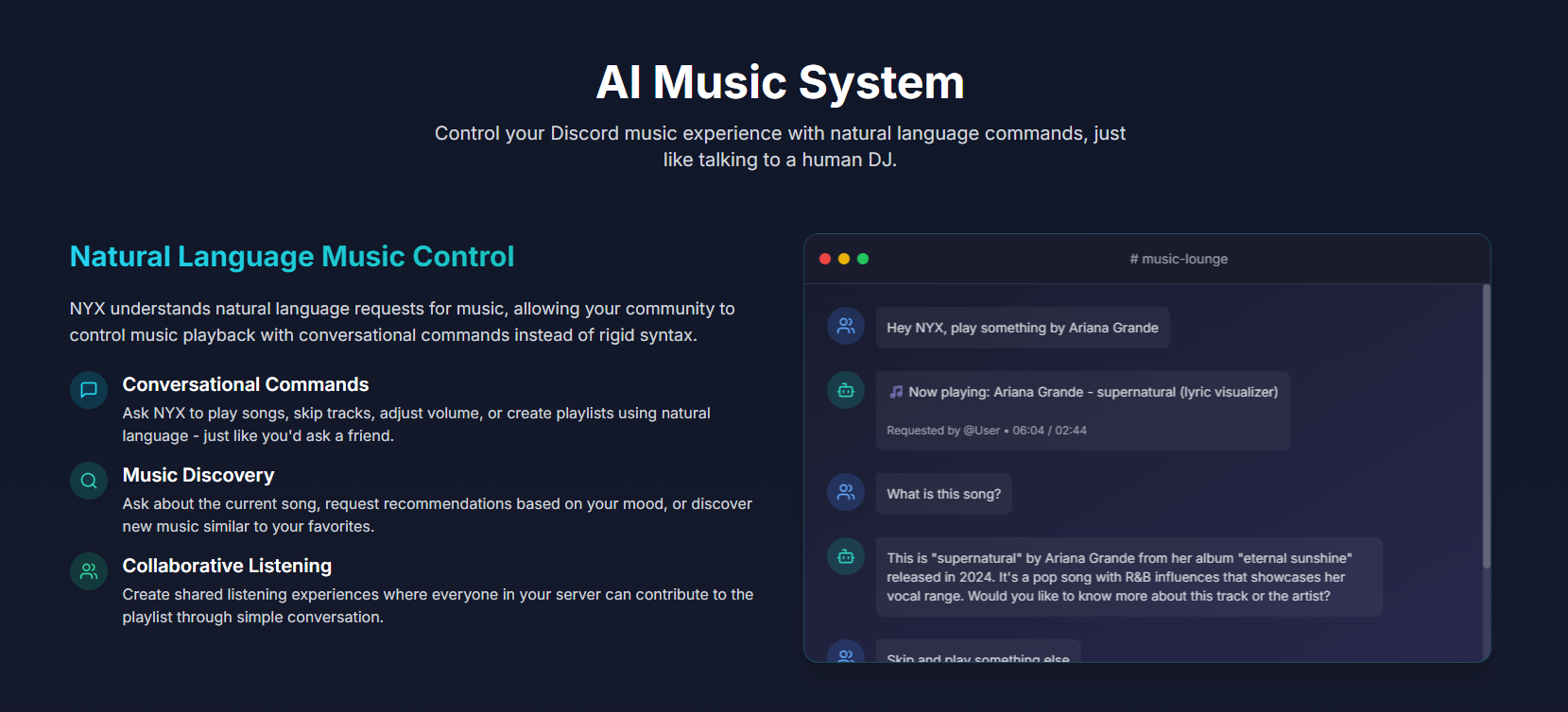 AI Music System - Control