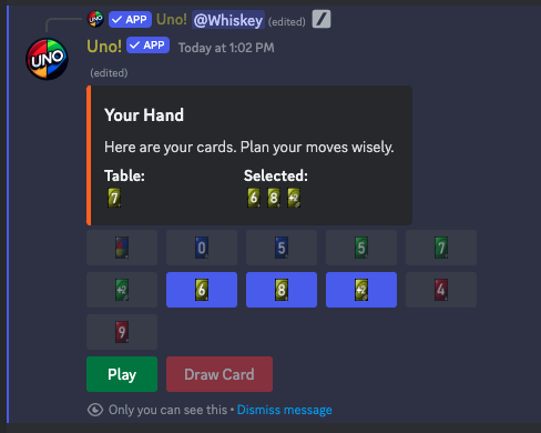 Easily play the cards in your hand in just a few clicks.