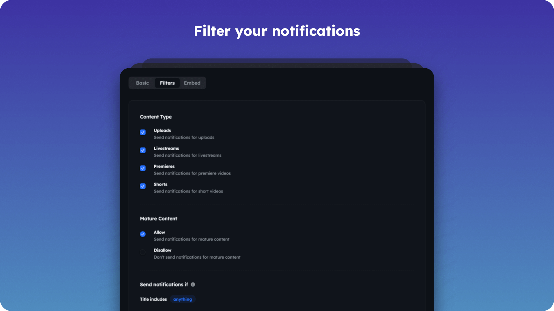 Notify Filter