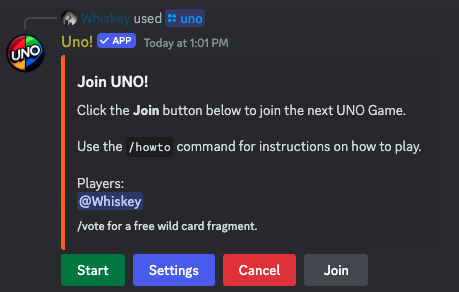Starting a game is easy with clickable buttons.