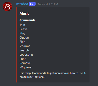 Music commands