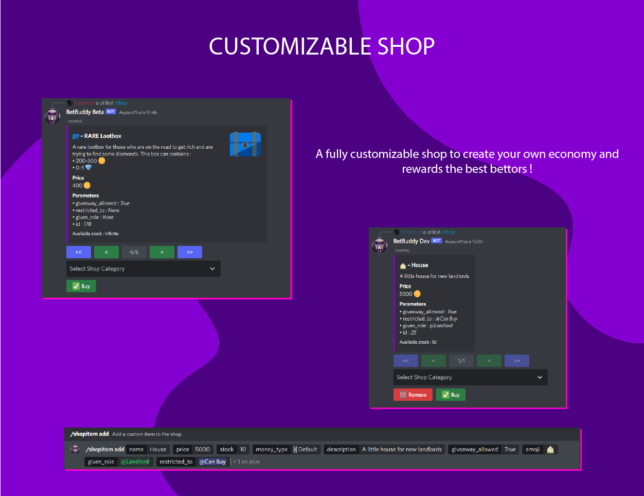 BetBuddy background description shop
