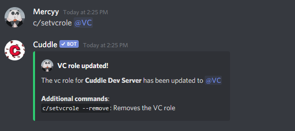 Enabling VC role image