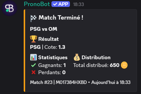 Match Terminé