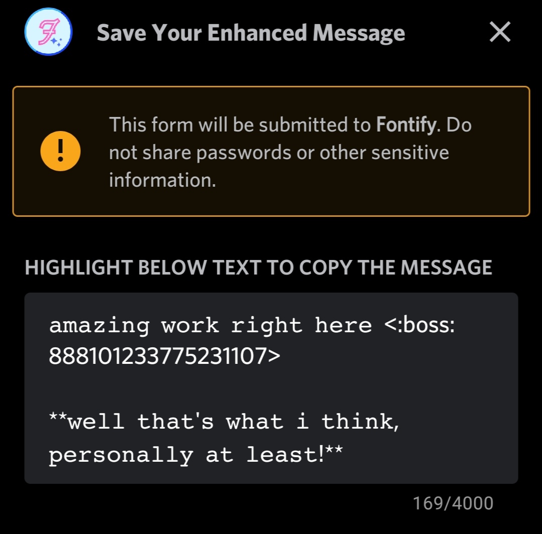 Saving an Enhanced Message