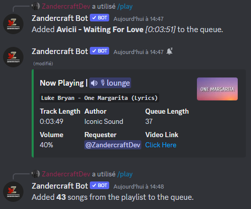 Zandercraft Bot