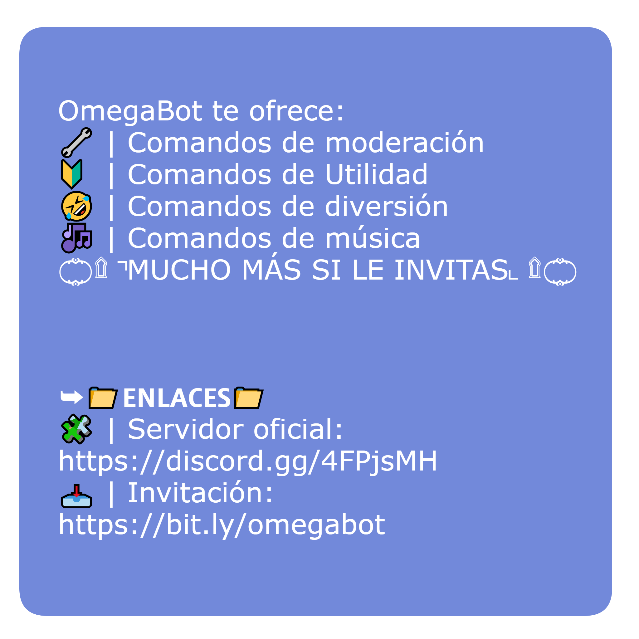 Plantilla para invitar a OmegaBot a tu server.............................................................................................................