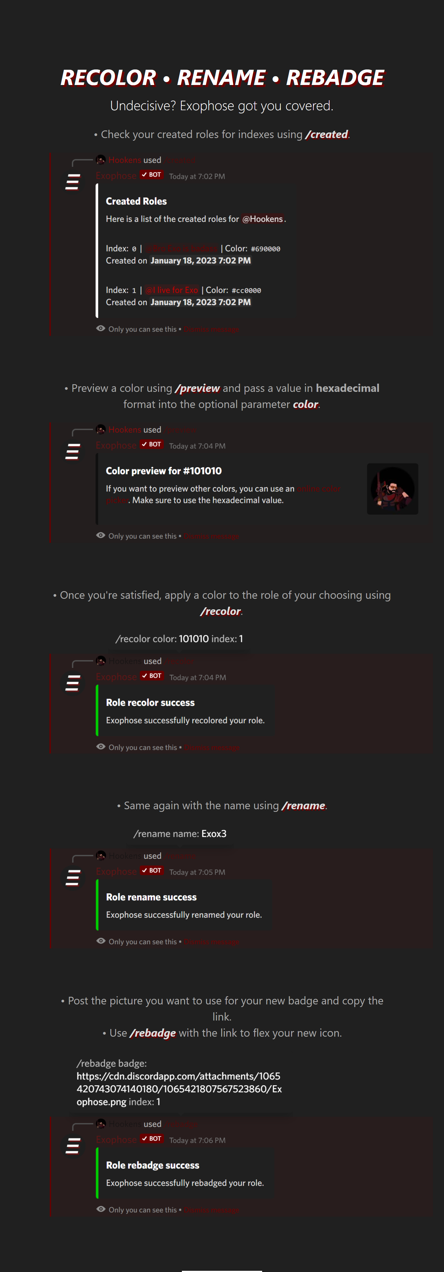Recoloring Renaming Rebadging