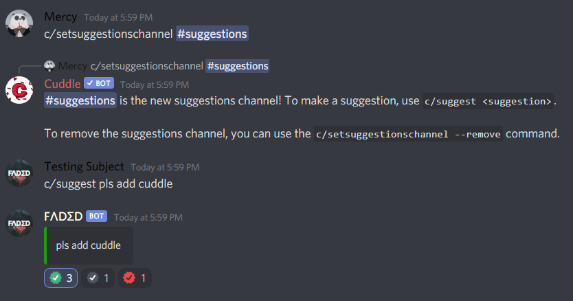 setting up suggestions image