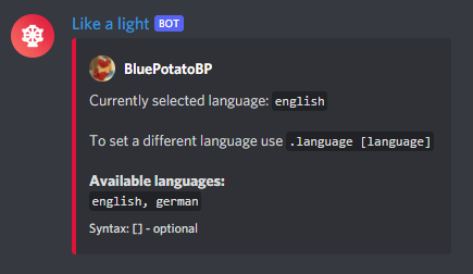 Current language 1