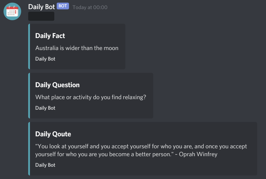 Daily Bot Preview