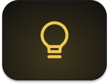 Box with a yellow lightbulb icon