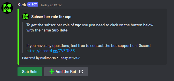 Subscriber role example