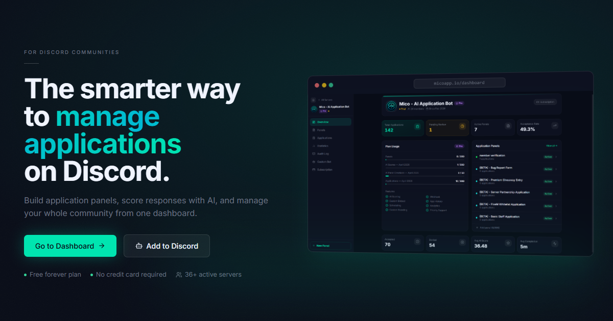 Mico Dashboard Preview