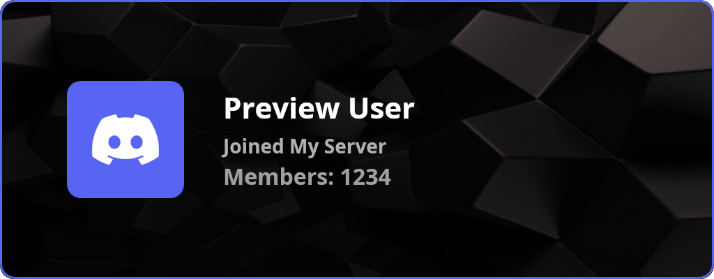 Welcome Card Example