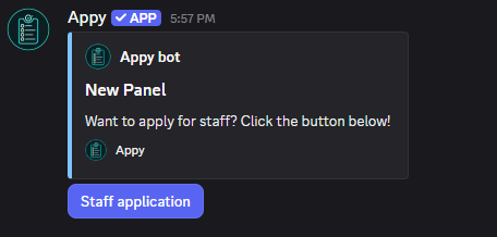 Application panels