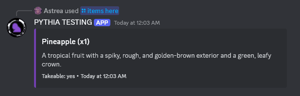 An example of finding an item.