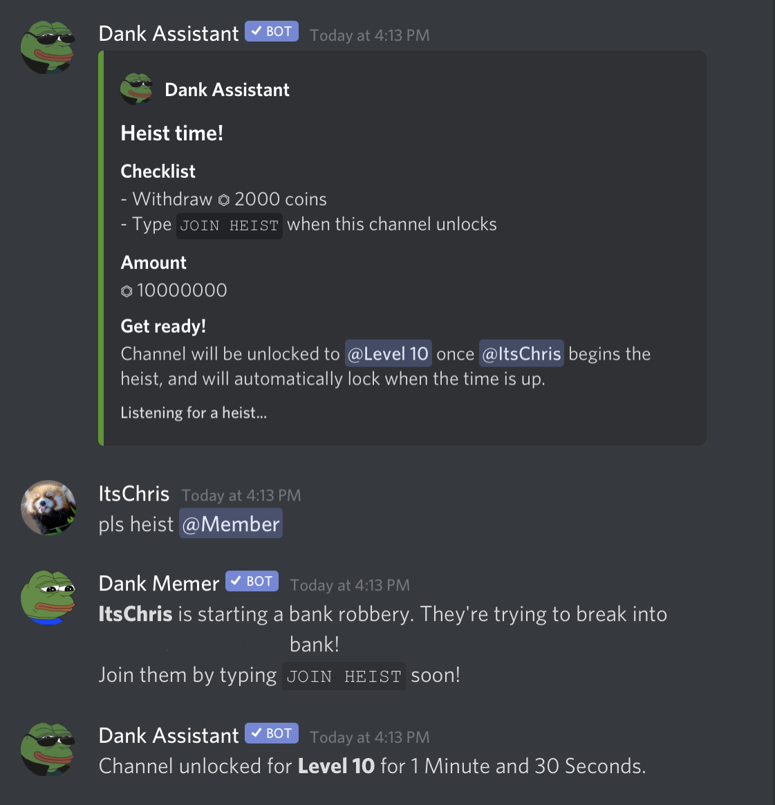 Heist Event Manager Showcase