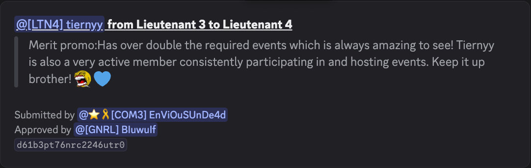 Levels and Promotions