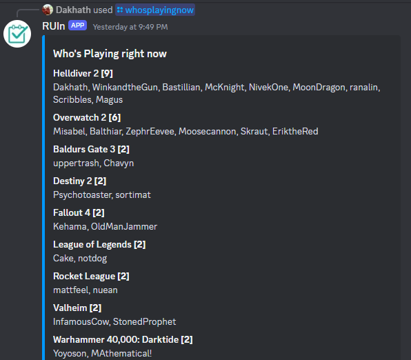 Example of whosplayingnow