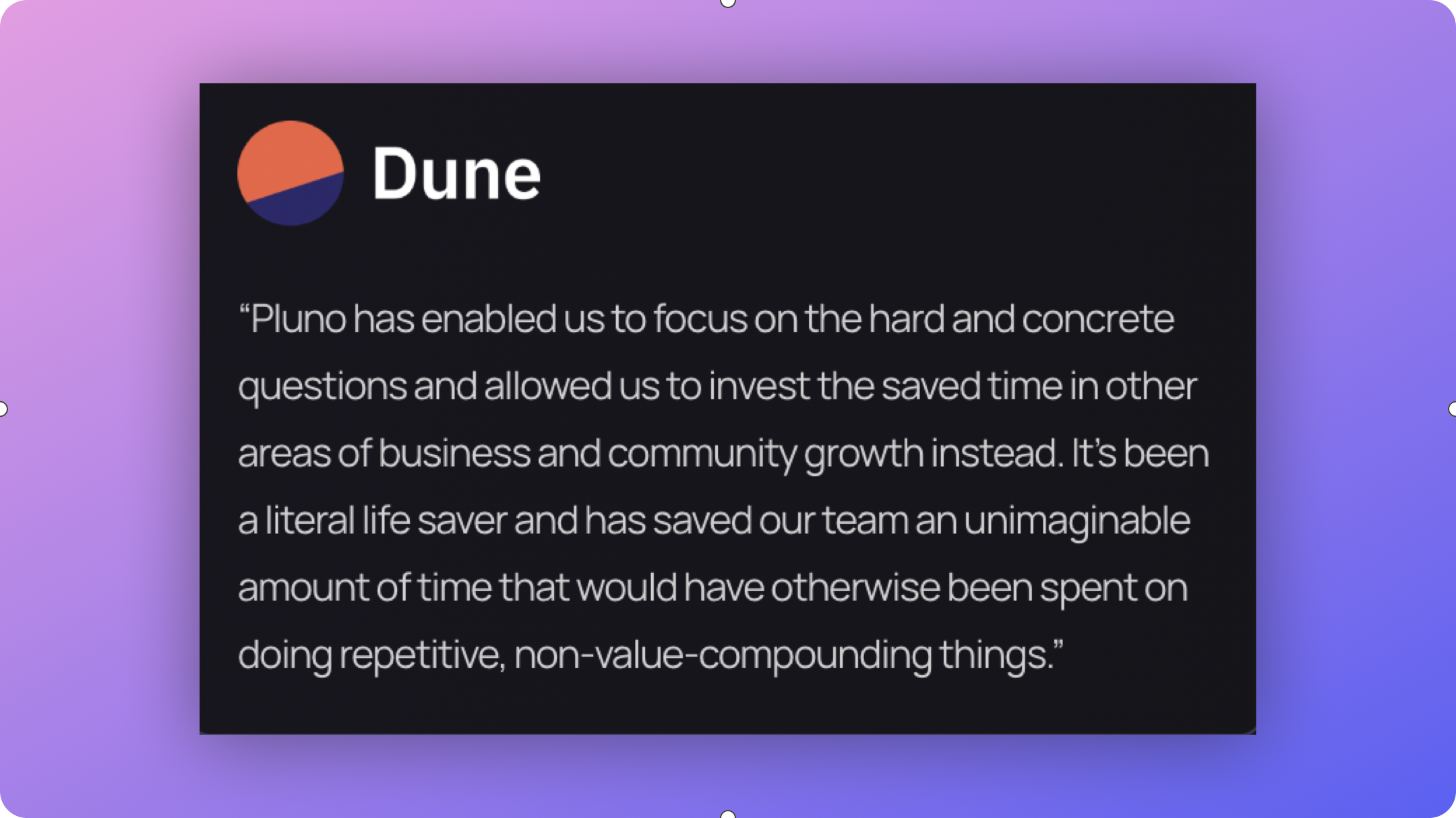 Dune feedback