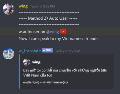 Auto User Translation