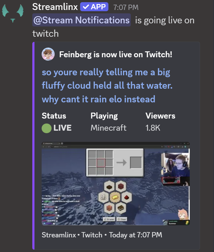 Discord Notification Example
